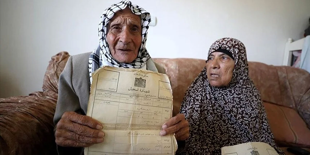 Nekbe'nin şahidi Filistinli yaşlı çift, topraklarına 'dönüş' kararlılığını koruyor