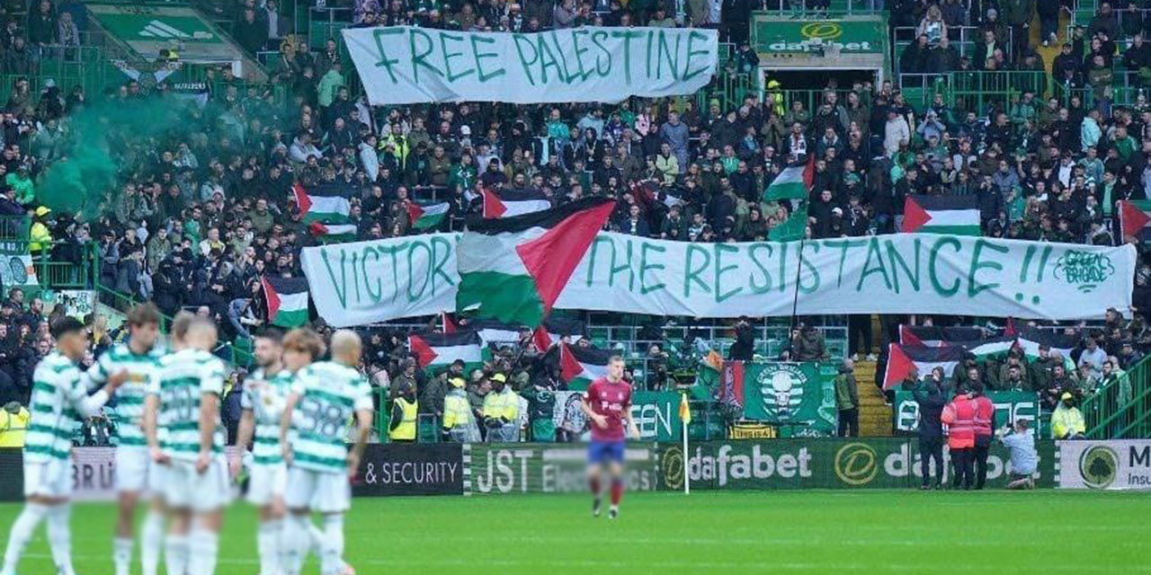 İskoç futbol takımı Celtic taraftarından Filistin'e destek