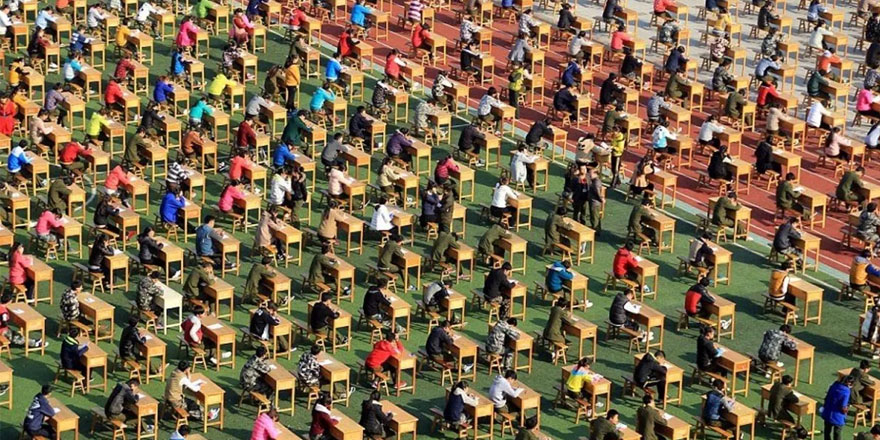 Çin'de dev memurluk sınavı böyle oluyor: 1 milyon 420 bin kişi katıldı