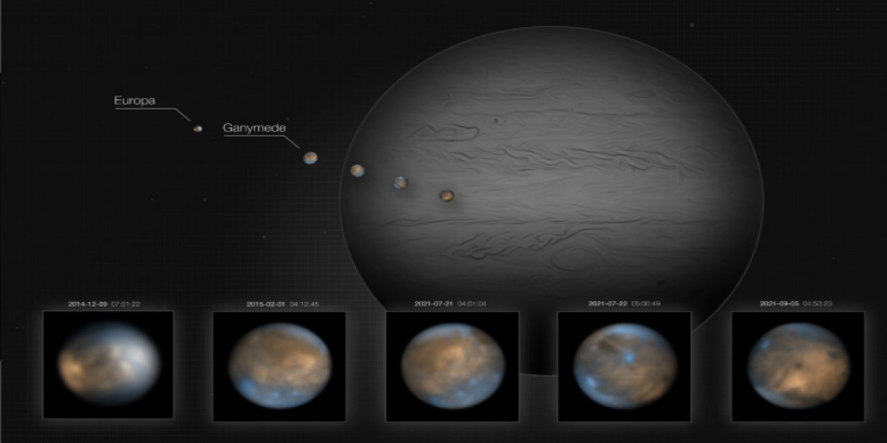 İki Jüpiter uydusunun Dünya'dan çekilen en net görüntüleri paylaşıldı