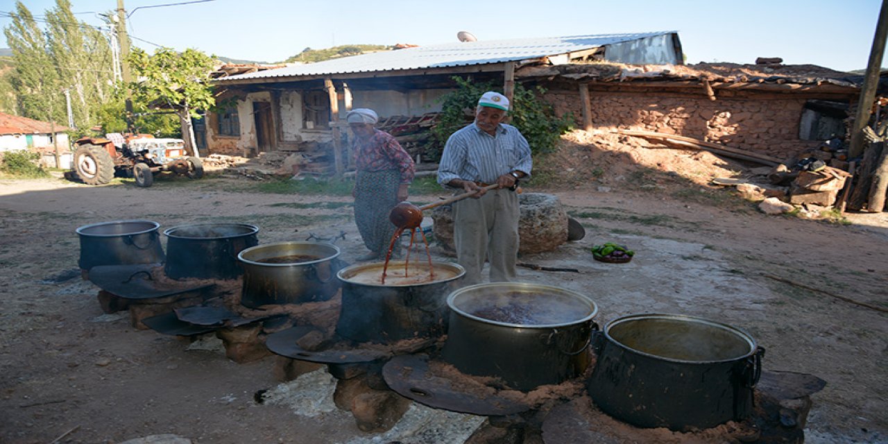 Üzüm diyarı Manisa'da kazanlar pekmez yapımı için kaynıyor