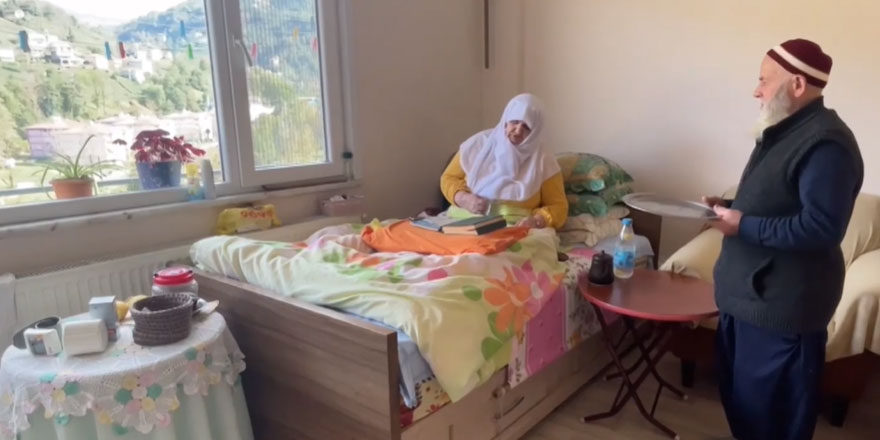52 yıldır sobacılık yaparak yatalak eşi ve 107 yaşındaki annesine bakıyor