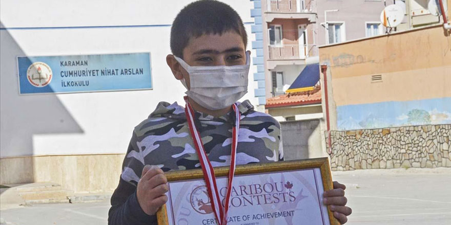 Karamanlı 4. sınıf öğrencisi Uluslararası Matematik Yarışması'nda dünya birincisi oldu