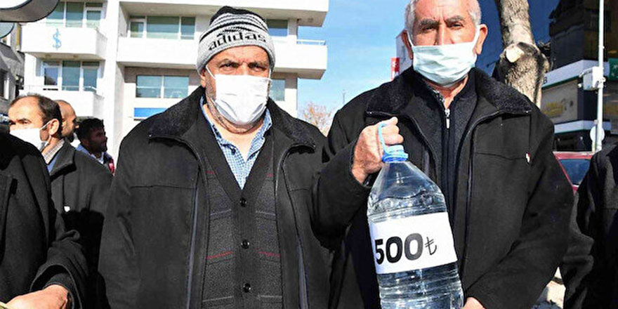 İsrafın sonu budur: Aksaray'da 5 litrelik su 500 TL!