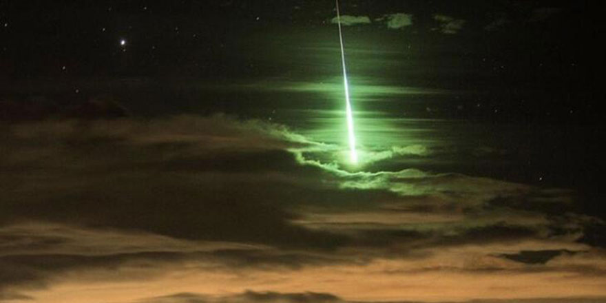 Türkiye'ye düşen 'yeşil ışık saçan meteor' açıklaması