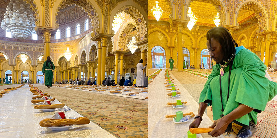 Şeyhin talimatıyla Batı Afrika'nın en büyük camisinde ramazan boyunca iftar